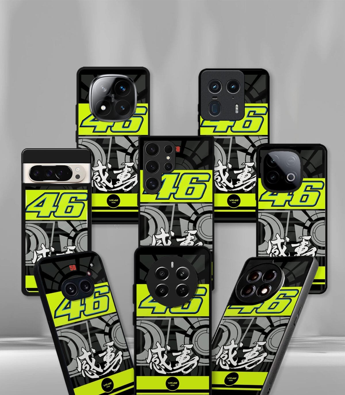 VR46 Rossi Red F1 Racing Premium Glossy PhoneCase - Image 3