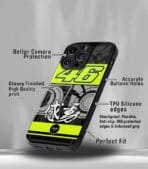 VR46 Rossi Red F1 Racing Premium Glossy PhoneCase - Image 2