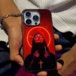 Psychedelic Nun in Red Premium Glossy PhoneCase