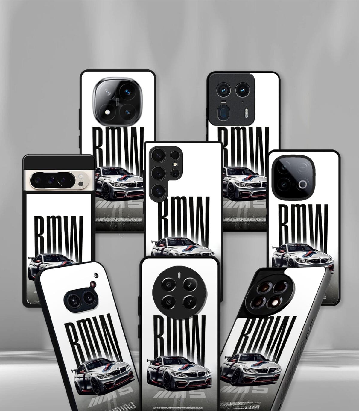 White Royal Car Premium Glossy PhoneCase - Image 2