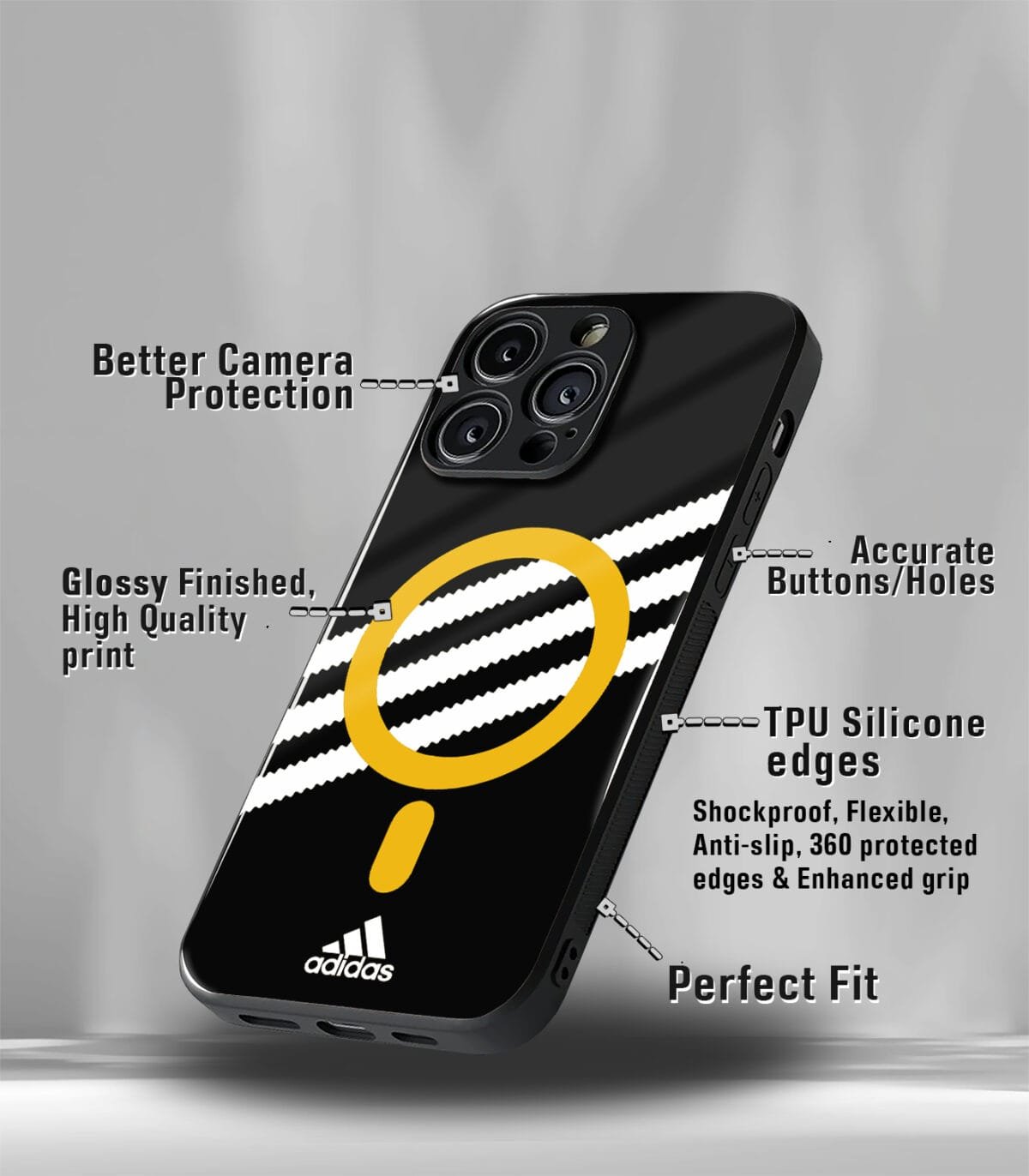 Cyber Edition Black Premium Glossy PhoneCase - Image 3
