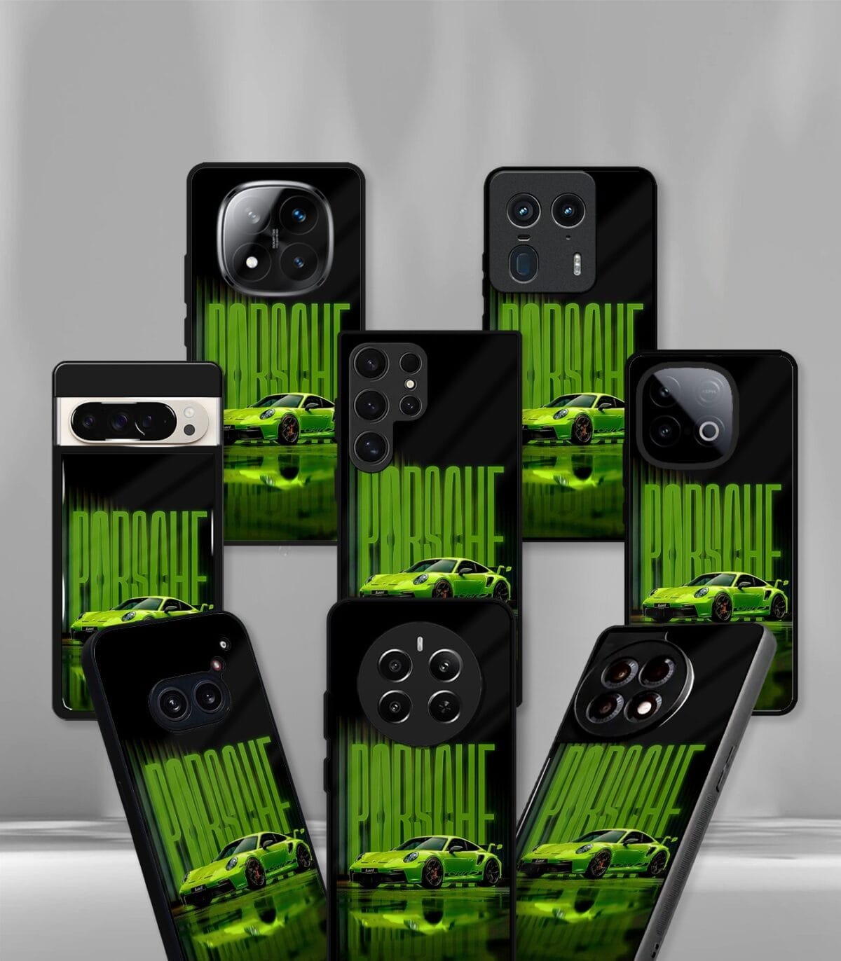 Green Super Car Premium Glossy Phone Case - Image 2