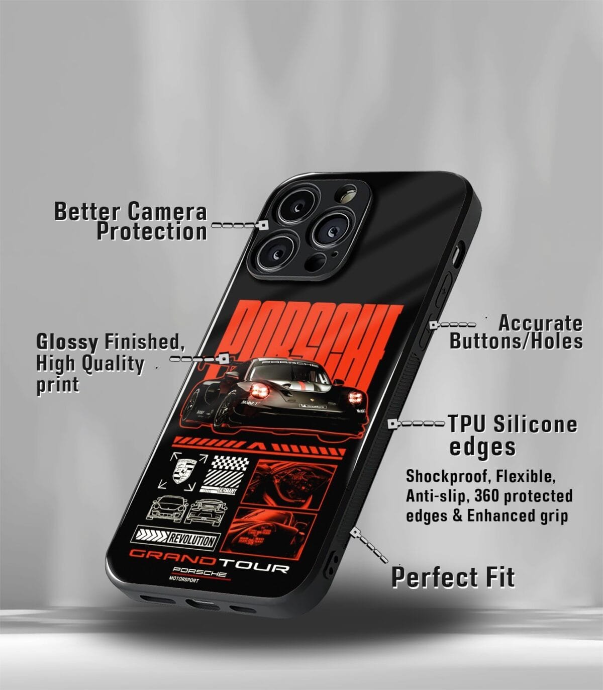 The Premium Porsche Premium Glossy Phone Case - Image 3