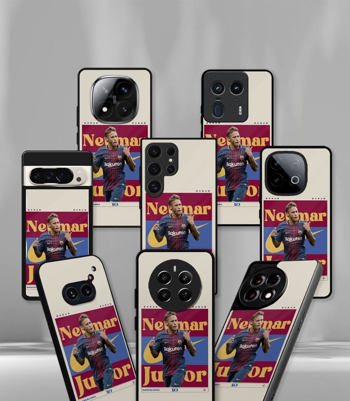 Neymar Jr Vintage FCB edition Premium Glossy Phone Case - Image 2