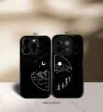 Better Half Moon & Sun Premium Glossy Couple Combo Cases