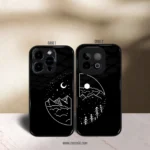 Better Half Moon & Sun Premium Glossy Couple Combo Cases
