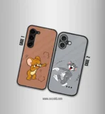Teasing Tom & Jerry Couples Premium Glossy Couple Combo Cases - Image 2