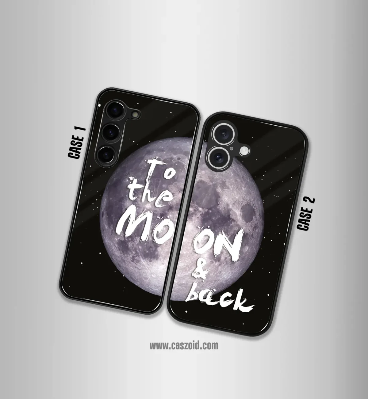 Love You to the Moon Premium Glossy Couple Combo Cases - Image 2