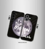 Love You to the Moon Premium Glossy Couple Combo Cases - Image 2