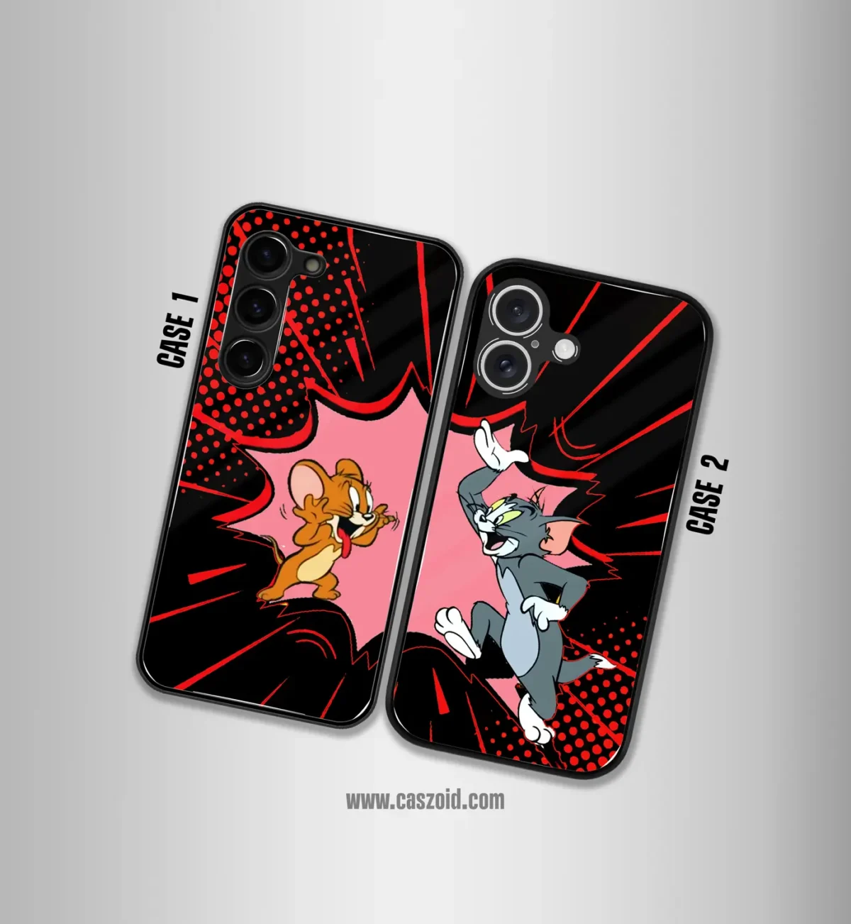Fighting Tom & Jerry Couples Premium Glossy Couple Combo Cases - Image 2