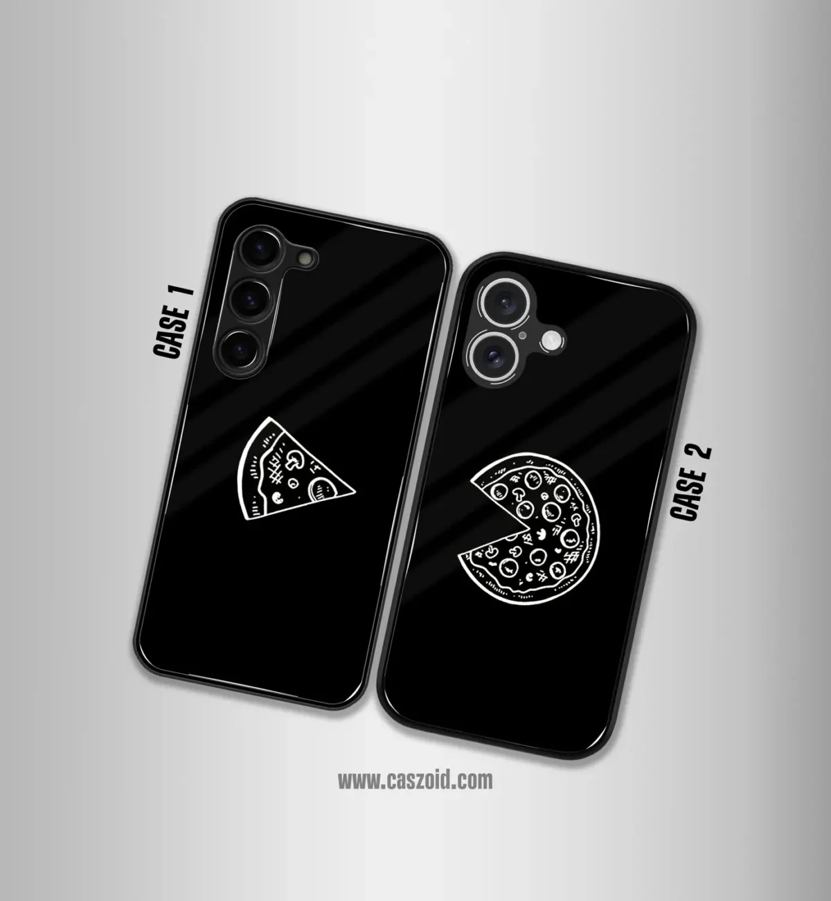 Shared Pizza with Love Premium Glossy Couple Combo Cases - Image 2