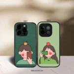 Cute Selfie Couples Premium Glossy Couple Combo Cases