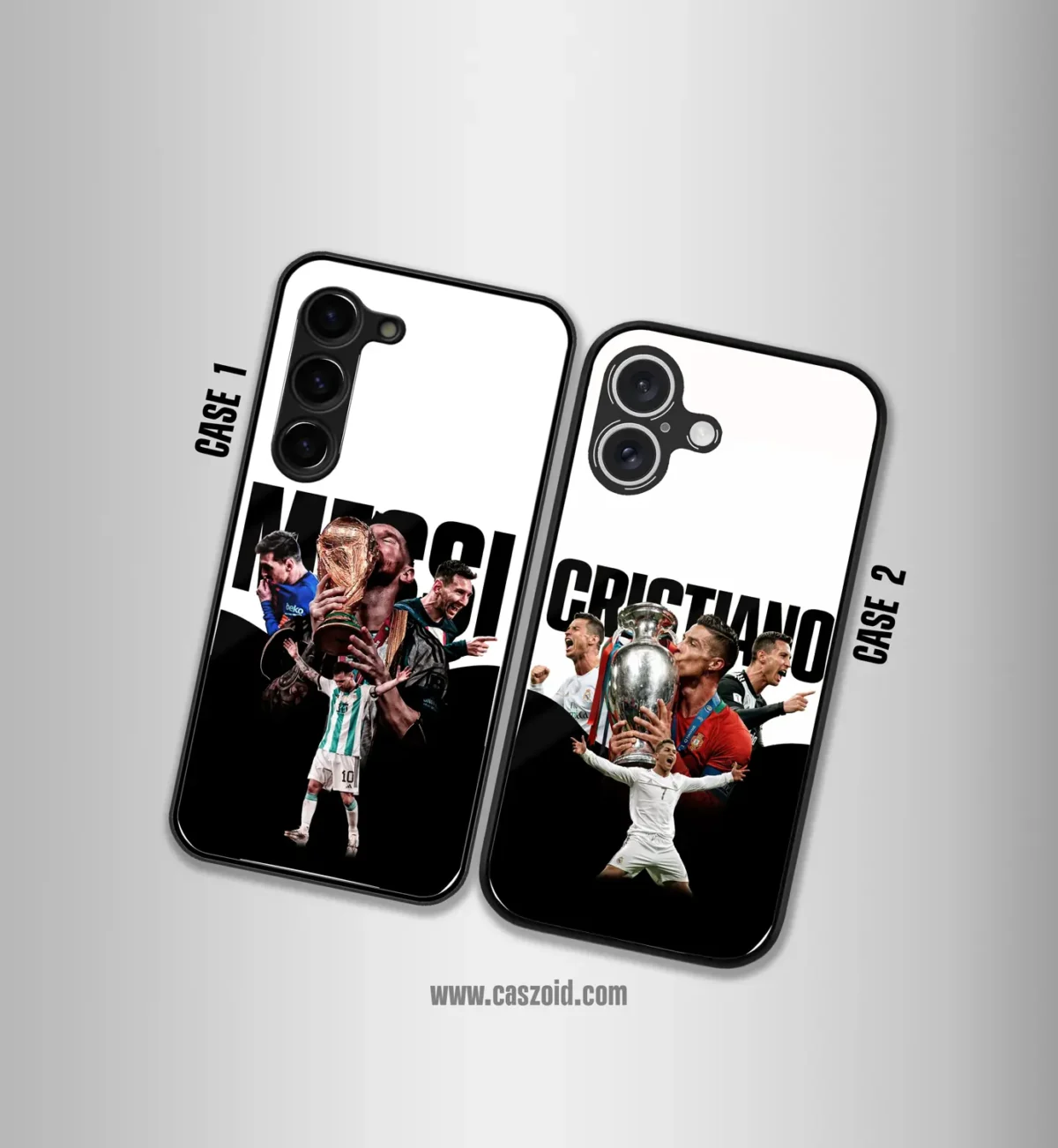 Cristiano & Messi Premium Glossy Couple Combo cases - Image 2